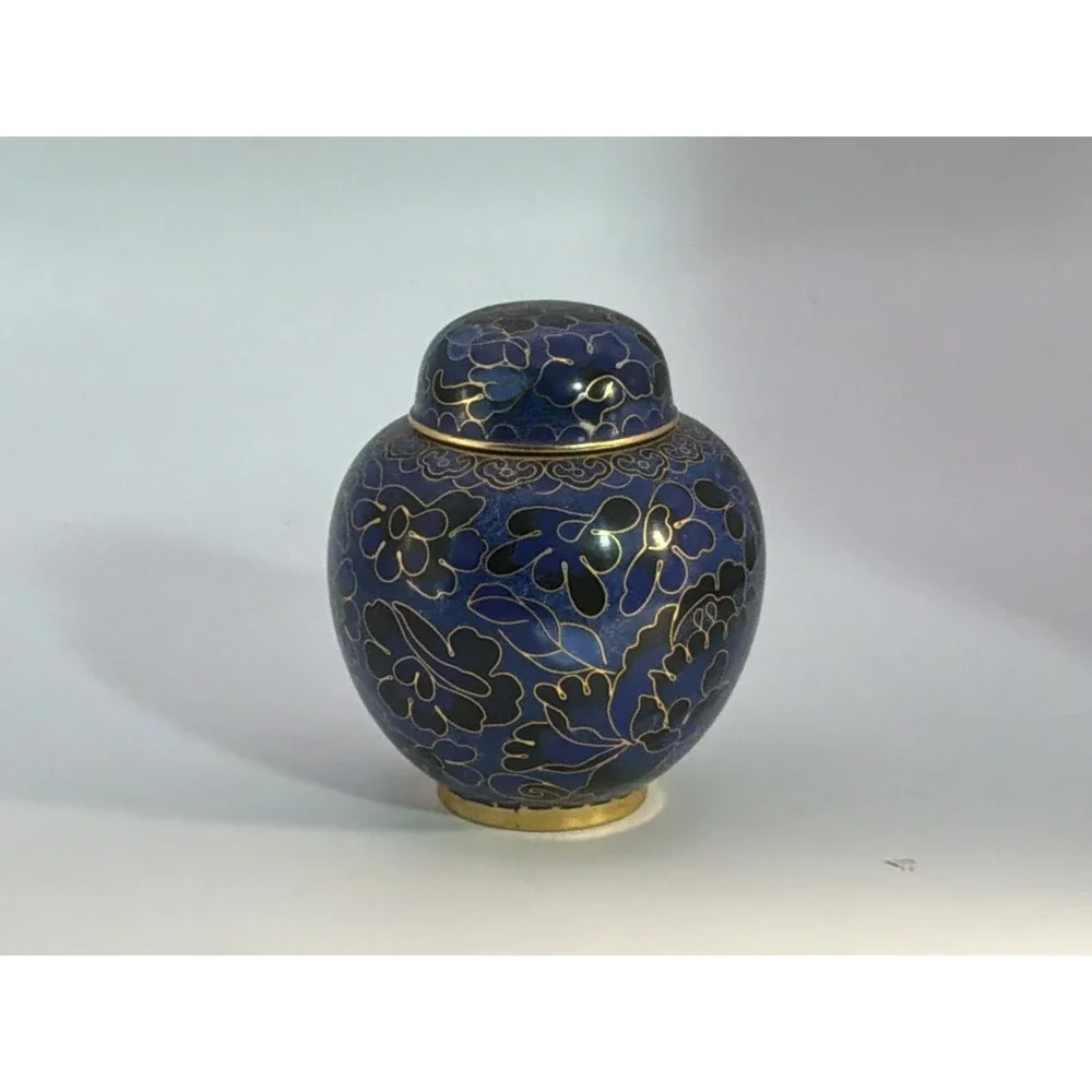 Azure‎ Blue Cloisonné Keepsake Urn 4